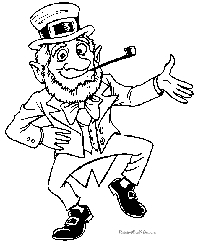 Leprechaun coloring page