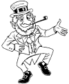 Leprechaun coloring page