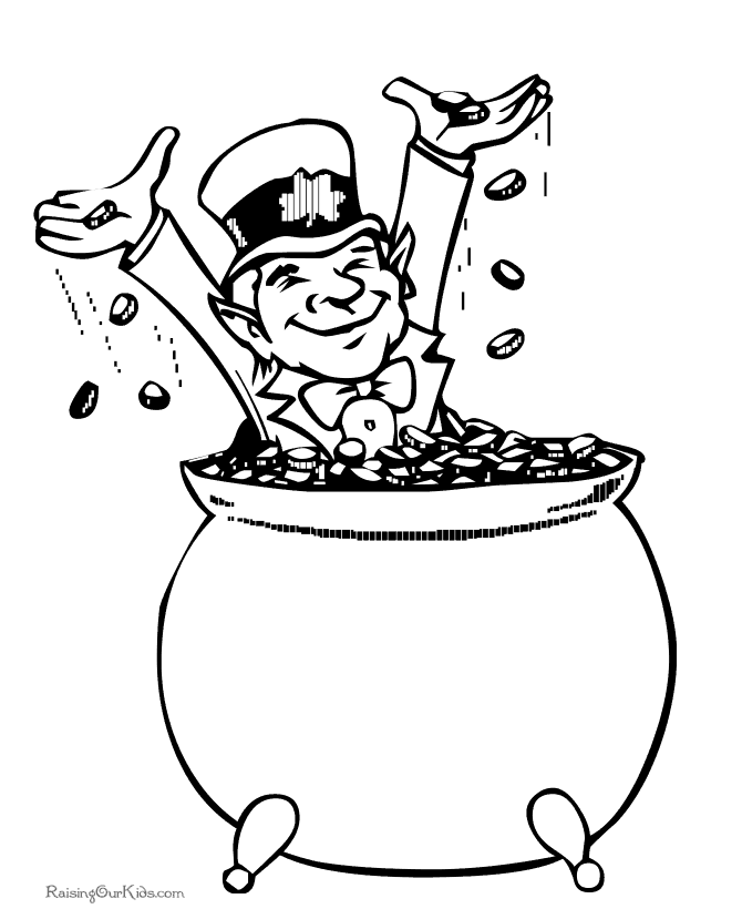 pot of gold coloring pages