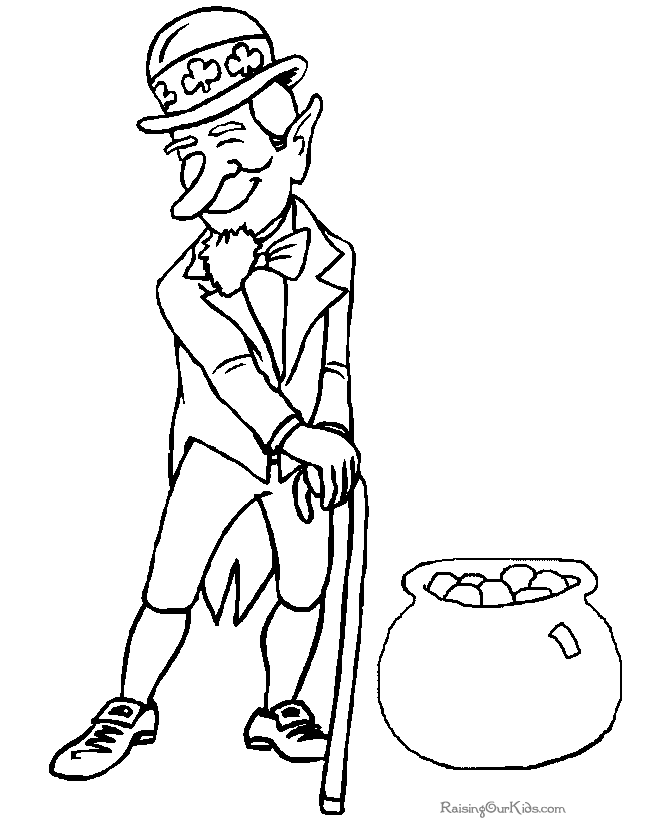 pot of gold coloring page