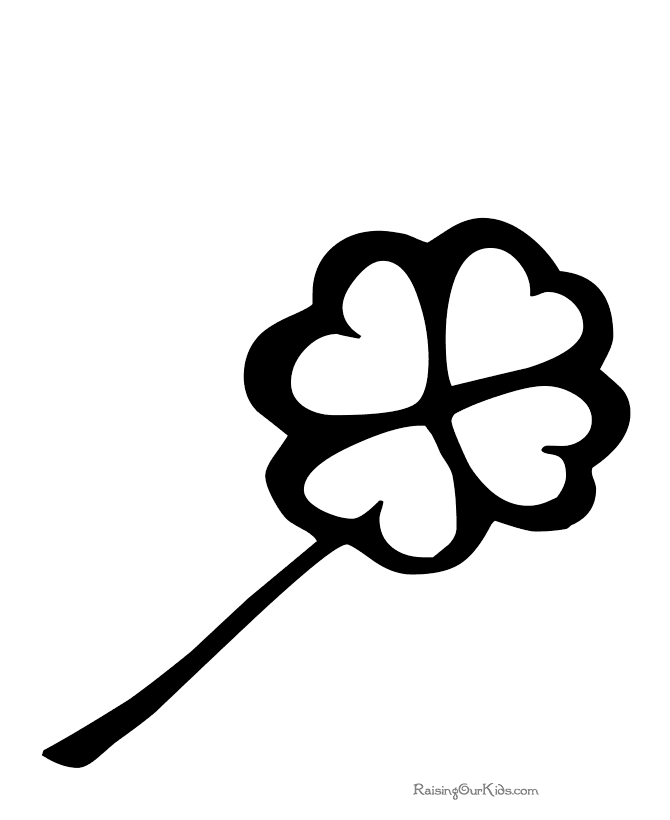 four leaf clover to color