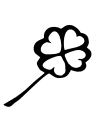 Four leaf clover coloring page