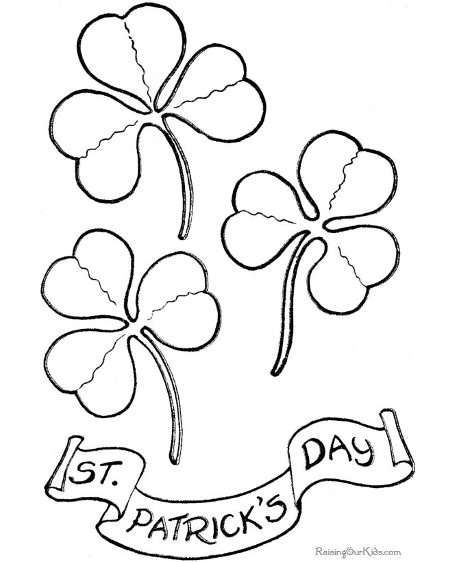 shamrocks coloring page