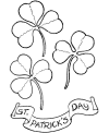Shamrocks coloring page