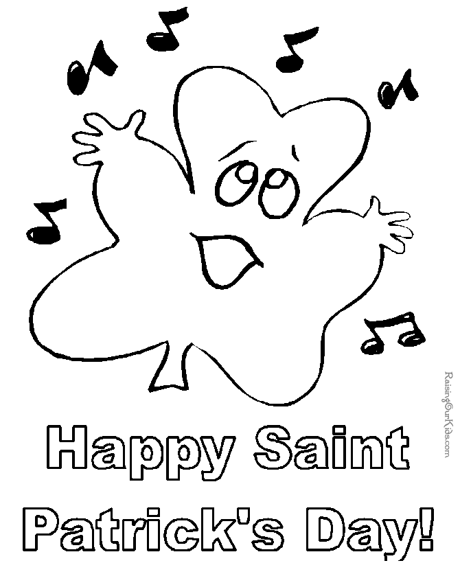 Shamrock picture to color